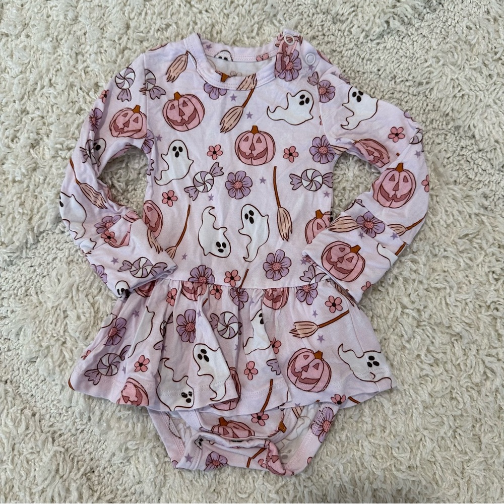 In My Jammers Halloween Boo Babe Twirl Bodysuit